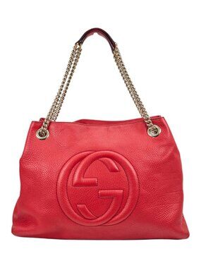 Gucci Red Leather Soho Bag